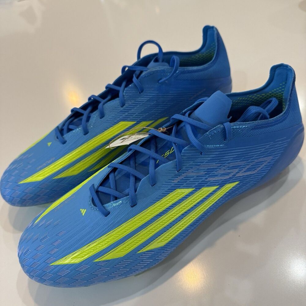 Adidas F50 Elite FG Ray Blue Yellow Soccer Cleats JR6450 Men’s Size 10.5 NEW